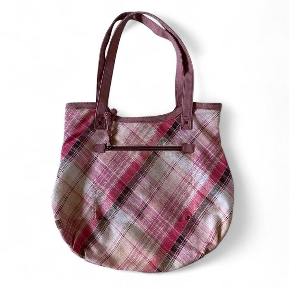Y2K Vintage LEI Pink Plaid Tote Bag